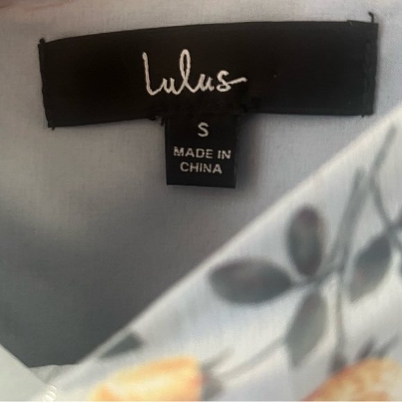 Lulus New Day Light Blue Floral Print Babydoll Mini Dress - Picture 5 of 5